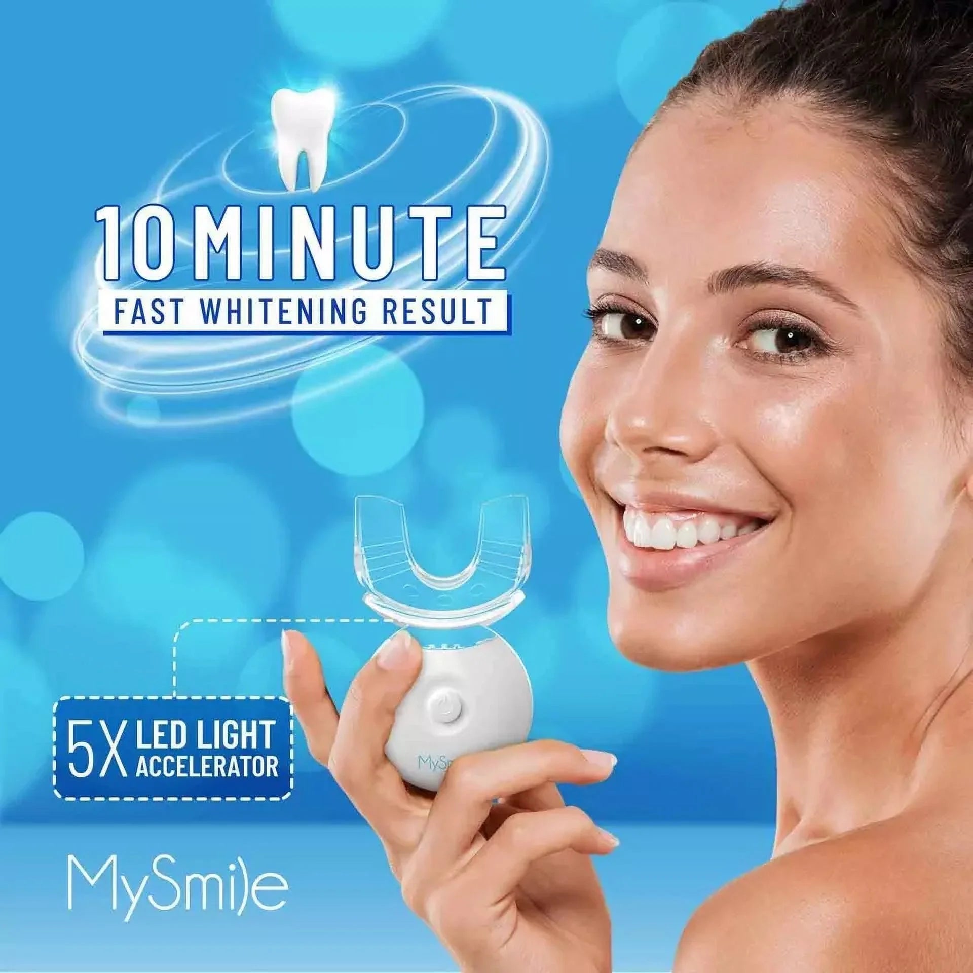 2PC  Teeth Whitening Kit with 5-LED Light, 6Pc Opalescence Whitening Gel Powerful Formula,10 Min Fast Tooth Whitener