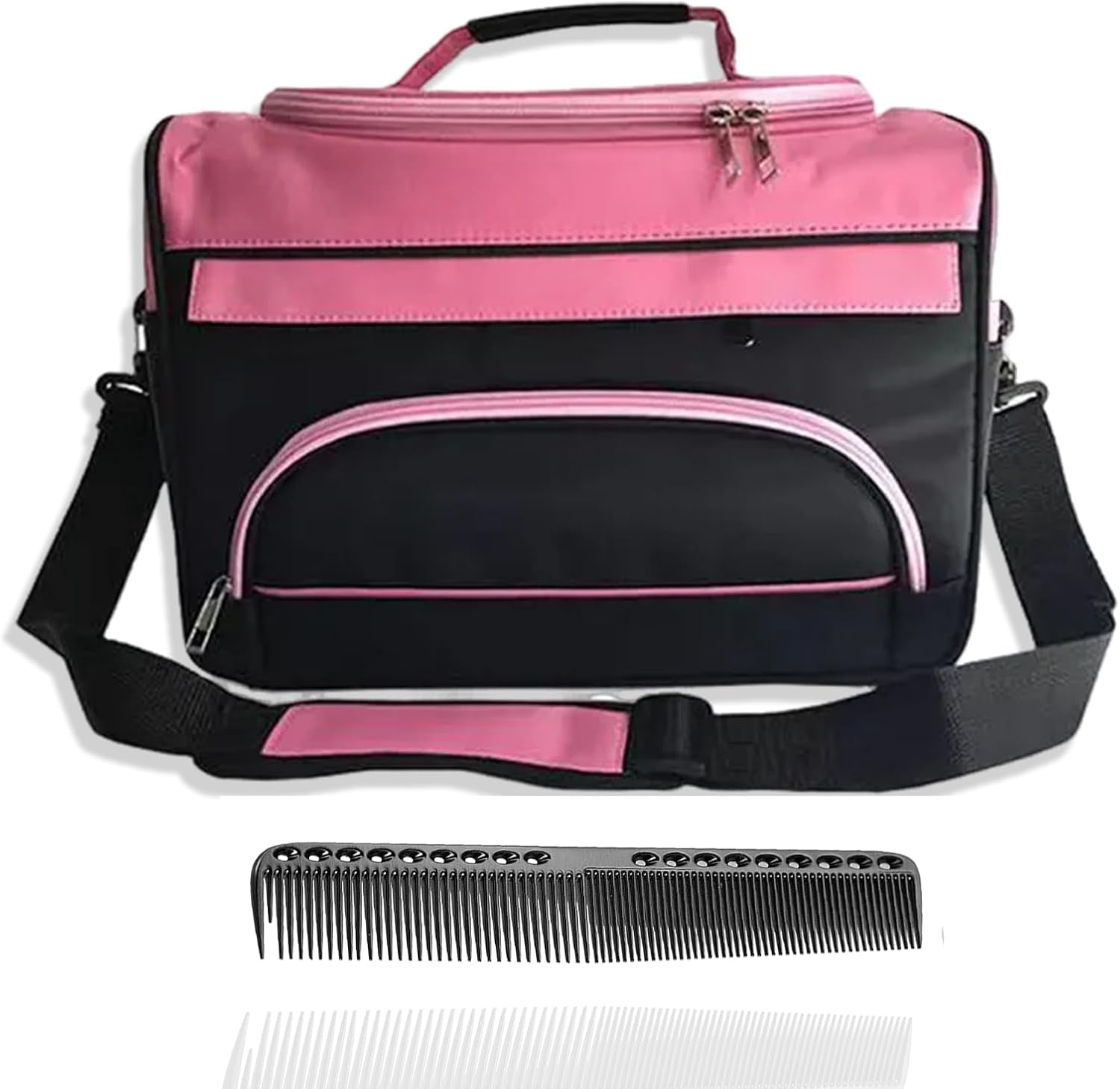 Large Capacity Hairdresser Bag Barber Carrying Case with Handle and Shoulder Strap, Beauty Salon Tool Kits Storage Travel Barber Case Holds Various Hair Cutting Tools Haircutting Bag